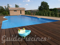 Prototype de piscine avec terrasse