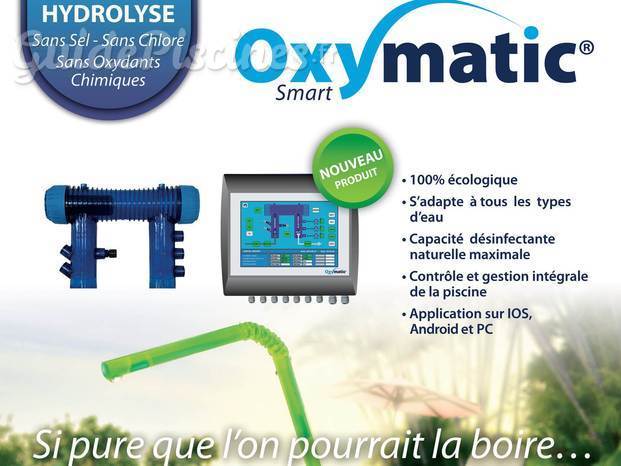 Oxymatic smart, traitement exclusif sans produit chimique, pour une eau saine et limpide